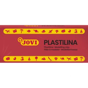 jovi caja de 15 pastillas de plastilina 150gr pasta vegetal no se seca sin gluten inocua facil de moldear ideal para figuras voluminosas color rojo