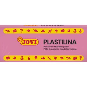 jovi caja de 15 pastillas de plastilina 150gr pasta vegetal no endurece sin gluten inocua facil de moldear ideal para volumen y moldes color rosa