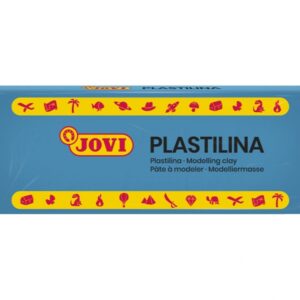 jovi caja de 15 pastillas de plastilina 150gr muy moldeable no se seca libre de alergenos ideal para figuras en volumen color azul