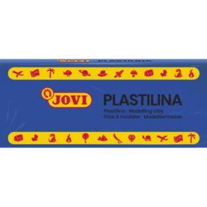 jovi caja de 15 pastillas de plastilina 150gr mezclables no se seca facil de moldear color azul oscuro