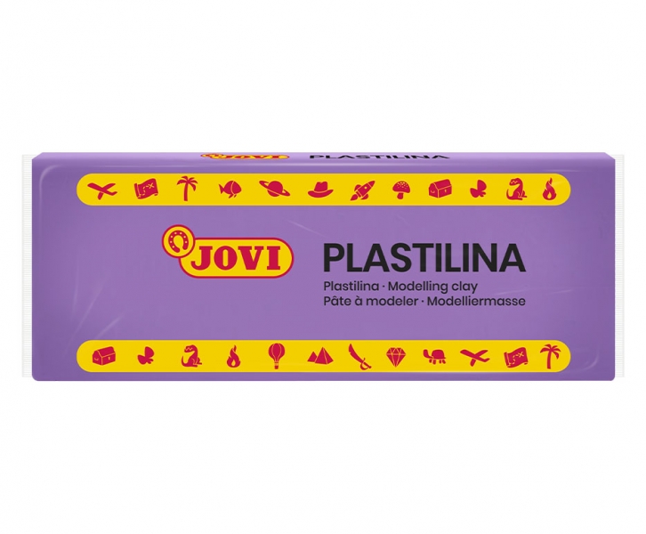 jovi caja de 15 pastillas de plastilina 150gr pasta de modelar vegetal no se seca sin gluten inocua facil de moldear ideal para figuras en volumen color lila