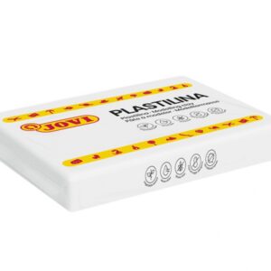 jovi caja de 15 pastillas de plastilina 350gr pasta vegetal no se seca sin gluten inocua facil de moldear ideal para figuras voluminosas color blanco