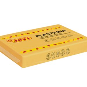 jovi caja de 15 pastillas de plastilina 350gr 100% vegetal muy moldeable no se seca sin gluten inocua ideal para volumen y moldes color amarillo