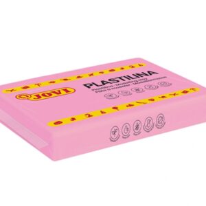 jovi caja de 15 pastillas de plastilina 350gr pasta vegetal no endurece sin gluten inocua facil de moldear ideal para volumen color rosa