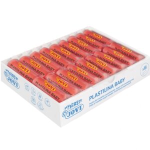 jovi baby caja de 18 pastillas de plastilina 38gr pasta modelar super blanda estimula creatividad y sensibilidad tactil fortalece musculos de dedos y manos color rojo