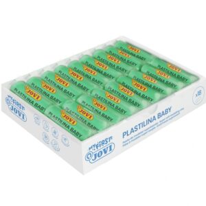 jovi baby caja de 18 pastillas de plastilina 38gr pasta modelar super blanda verde estimula movimiento y fortalecimiento muscular fomenta estimulacion sensorial color verde