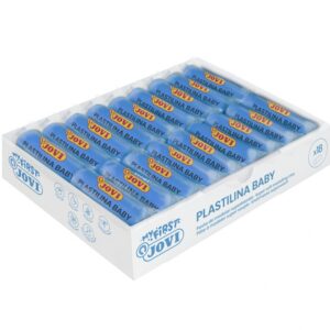 jovi baby caja de 18 pastillas de plastilina 38gr pasta modelar super blanda estimula creatividad y sensibilidad tactil fortalece musculos de dedos y manos color azul