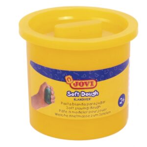 jovi soft dough blandiver pack con 5 botes de pasta de modelar 110gr blanda y flexible facil de amasar y moldear ideal para iniciacion al modelaje color amarillo