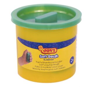 jovi soft dough blandiver pack con 5 botes de pasta de modelar 110gr blanda y flexible facil de amasar y moldear ideal para iniciacion al modelaje color verde