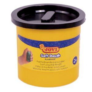 jovi soft dough blandiver pack con 5 botes de pasta de modelar 110gr blanda y flexible facil de amasar y moldear ideal para iniciacion al modelaje color negro