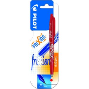 pilot frixion ball pack de 1 boligrafo de gel borrable punta de bola 0.7mm trazo 0.4mm grip ergonomico color rojo