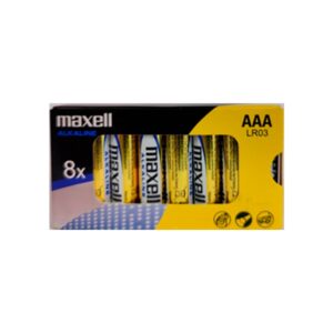 maxell pack de 8 pilas alcalinas lr03 aaa 1.5v