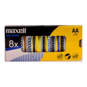 maxell pack de 8 pilas alcalinas lr06 aa 1.5v