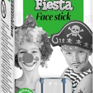 alpino fiesta face stick pack con 6 barritas de pintura facial sistema retractil giratorio se lava con agua testado dermatologicamente color blanco