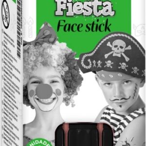 alpino fiesta face stick pack con 6 barritas de pintura facial sistema retractil giratorio se lava con agua testado dermatologicamente color negro