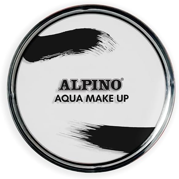 alpino aqua make up polvera de maquillaje facial acuarelable se lava con agua y jabon color blanco