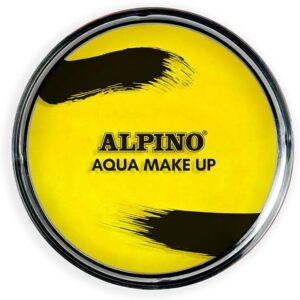 alpino aqua make up polvera de maquillaje facial acuarelable se lava con agua y jabon color amarillo