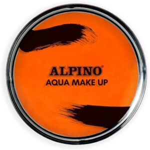 alpino aqua make up polvera de maquillaje facial acuarelable se lava con agua y jabon color naranja