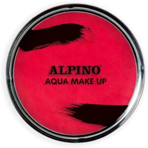 alpino aqua make up polvera de maquillaje facial acuarelable se lava con agua y jabon color rojo