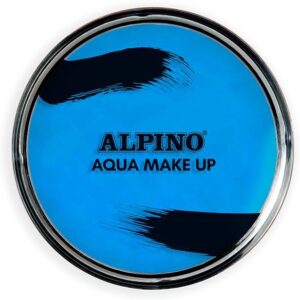 alpino aqua make up polvera de maquillaje facial acuarelable se lava con agua y jabon color azul