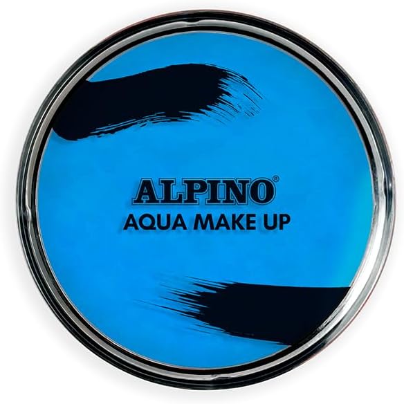 alpino aqua make up polvera de maquillaje facial acuarelable se lava con agua y jabon color azul