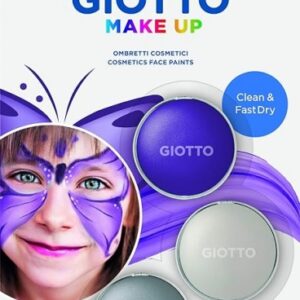 giotto make up butterfly pack con 3 maquillajes faciales de tematica mariposa se lava con agua dermatologicamente testado colores surtidos