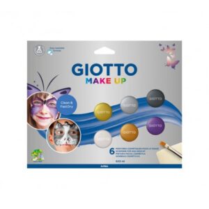 giotto make up metallic pack con 6 maquillajes faciales se lava con agua dermatologicamente testado colores metalicos surtidos