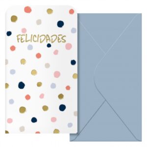 dohe copos pack de 6 tarjetas/billeteros de felicitacion con sobre tamaño 9x16cm papel offset impresas a todo color