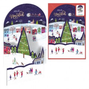 dohe mañana de navidad pack de 6 tarjetas desplegables de felicitacion navideña con sobre impresas a todo color