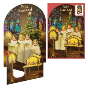 dohe cantando a la navidad pack de 6 tarjetas desplegables de felicitacion navideña con sobre impresas a todo color