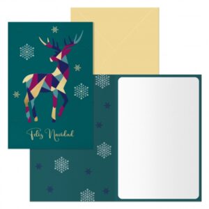 dohe heorot pack de 6 tarjetas de felicitacion navideña con sobre tamaño cerrada 11.5x17cm, abierta 23x17cm papel offset impresas a todo color