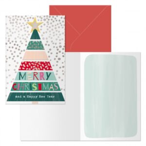 dohe natale pack de 6 tarjetas de felicitacion navideña con sobre tamaño cerrada 11.5x17cm, abierta 23x17cm papel offset impresas a todo color
