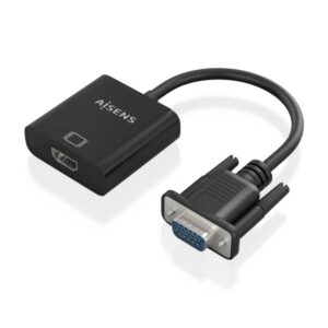 aisens cable conversor svga+audio a hdmi svga/m+jack 3.5/h+usb microb/h hdmi a/h 20cm color negro