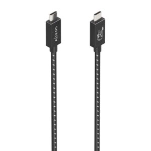 aisens cable usb4 gen3x2 aluminio 40gbps 8k@60hz 5a 48v 240w e mark tipo usb c/m usb c/m 1m color negro