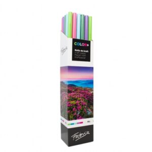 fabrisa colorplus expositor de 30 rollos de papel regalo papel kraft verjurado de 70gr medidas del rollo 1x3m colores surtidos
