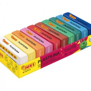 jovi pack de 10 pastillas de plastilina 50gr 100% vegetal muy moldeable no se seca colores mezclables colores surtidos