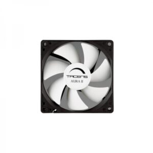 tacens aura ii ventilador ultrasilencioso rodamiento fluxus ii aspas aerodinamicas tornillos antivibracion 12 db(a) ruido color negro