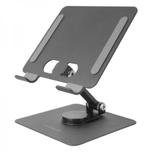 mars gaming ma rst soporte para tablets y convertibles acero resistente rotacion 360º ajuste de altura base antideslizante color negro