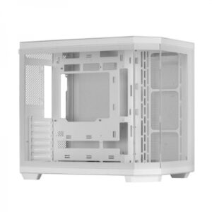 mars gaming custom mc 3tcore caja gaming triple cristal templado soporte 10 ventiladores placas base conector inverso usb c filtros antipolvo magneticos color blanco