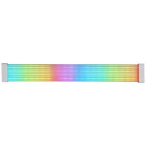 mars gaming mca 16x/mca 24x tira de iluminacion rgb efectos personalizables silicona duradera compatible con pcie y 24 pines bajo consumo 5v 0.7a color varios