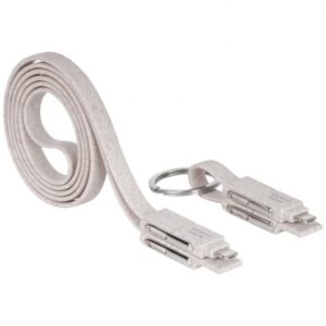 mars gaming mca eco pack de cables ecologicos fibra de trigo antienredos carga ultrarrapida 3.1a transferencia 480mbps empaque reciclado color blanco