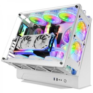 mars gaming mcb caja pc custom capacidad xl soporte refrigeracion liquida estructura modular doble camara hasta 10 ventiladores color blanco