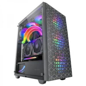 mars gaming mc mag caja gaming doble rejilla magnetica cristal templado 3 ventiladores rgb soporte refrigeracion liquida 360mm usb 3.0 color negro