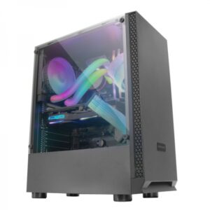 mars gaming mcn2 caja pc minimalista ventana lateral excelente refrigeracion soporte atx/micro atx/mini itx compatible con refrigeracion liquida color negro
