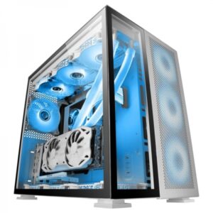 mars gaming mc nova caja gaming aluminio aeroespacial doble cristal templado soporte 12 ventiladores estructura modular usb c color varios