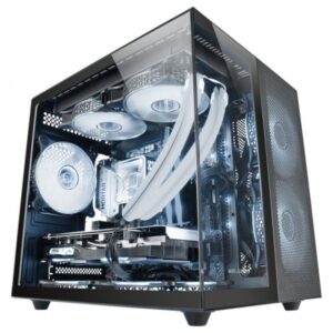 mars gaming mc novam minitorre doble cristal templado hasta 7 ventiladores modular usb c y usb 3.0 compatible microatx y mini itx color negro