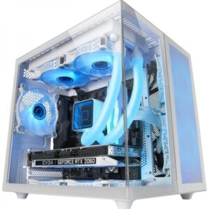mars gaming mc novam minitorre doble cristal templado hasta 7 ventiladores usb c compatible microatx/mini itx color blanco