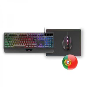 mars gaming mcp124 combo gaming 3en1 teclado h mech rgb raton 3200 dpi switches huano alfombrilla nanotextil rainbow multiplataforma color negro
