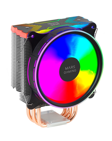 mars gaming mcpuxu9 disipador cpu doble torre ventiladores hibridos ultrasilenciosos 9 heatpipes de cobre hct ultra hasta 400w tdp negro color negro