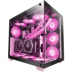 mars gaming mcv4 torre gaming custom premium cristal templado sin marco estructura modular doble camara soporte e atx personalizacion total color negro